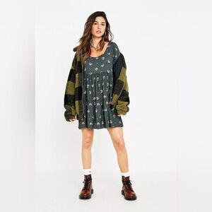 UO Mindy Floral Print Tiered Mini Dress